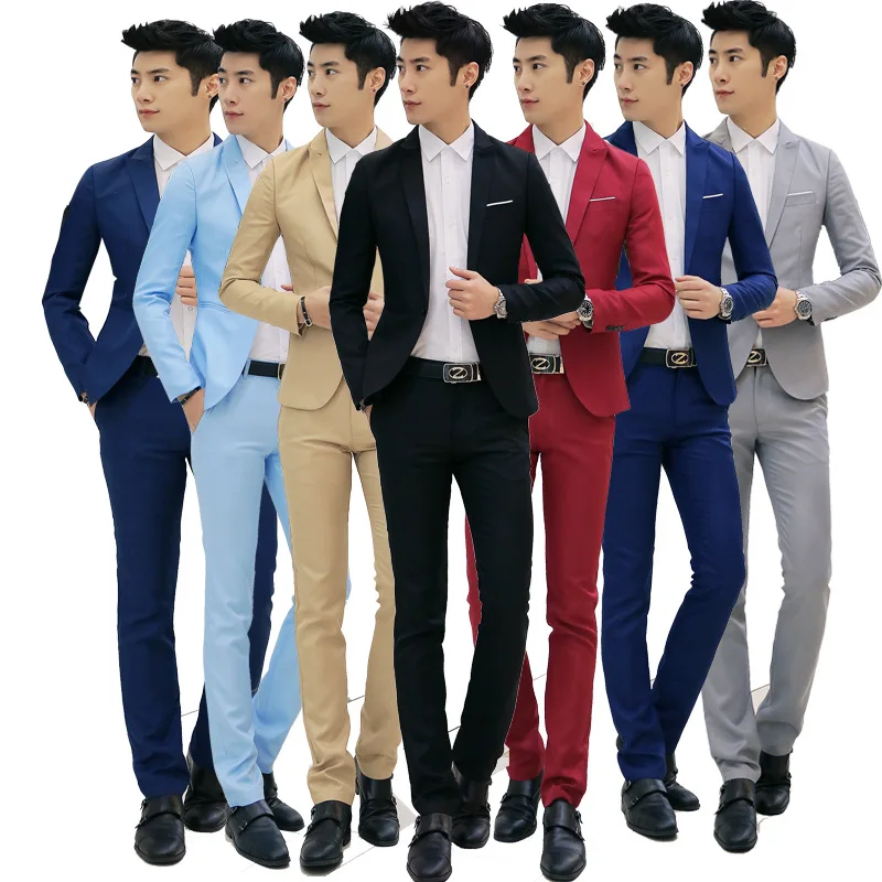 Mens Suits Groom Tuxedos Slim British Style Student Business Leisure 2 Piece Suit Groomsmen Best Man Suit (Jacket+Pant) 2021
Mens Suits Groom Tuxedos Slim British Style Student Business Leisure 2 Piece Suit Groomsmen Best Man Suit (Jacket+Pant) 2021