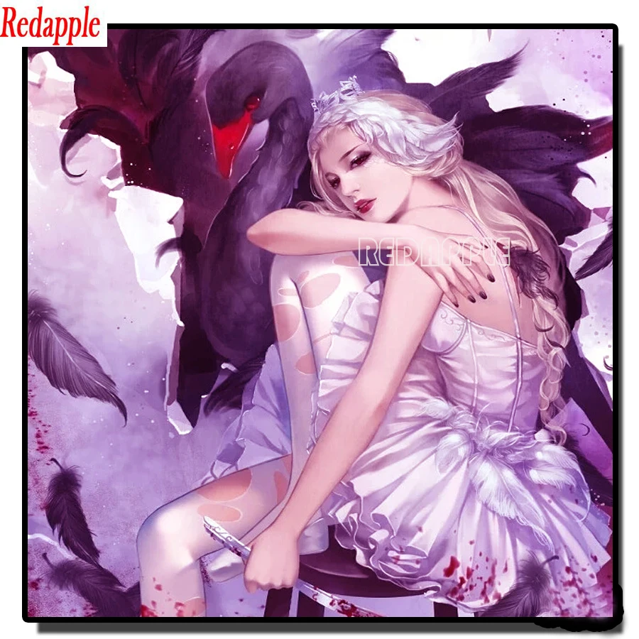 5d Diamond Painting Diy Bloody girl Full Square Drill Home Decor 3D Diamond Embroidery Cartoon Black Swan beauty Mosaic Handmade
5d Diamond Painting Diy Bloody girl Full Square Drill Home Decor 3D Diamond Embroidery Cartoon Black Swan beauty Mosaic Handmade