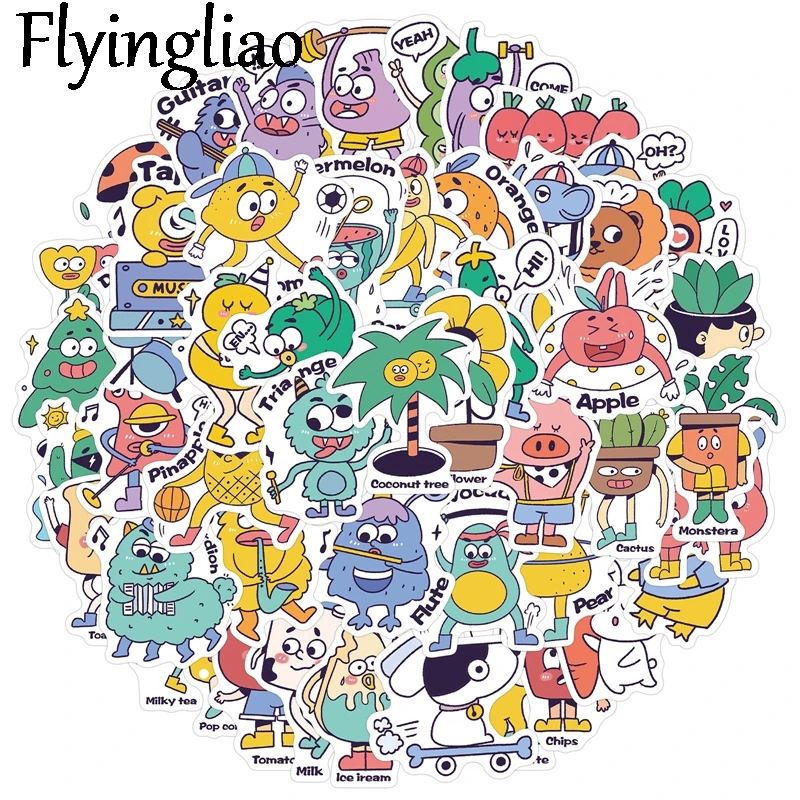 50pcs Funny Image of general illustration Cartoon Children Stickers Skateboard Guitar Suitcase Girls Waterproof scrapbooking 
50pcs Funny Image of general illustration Cartoon Children Stickers Skateboard Guitar Suitcase Girls Waterproof scrapbooking
