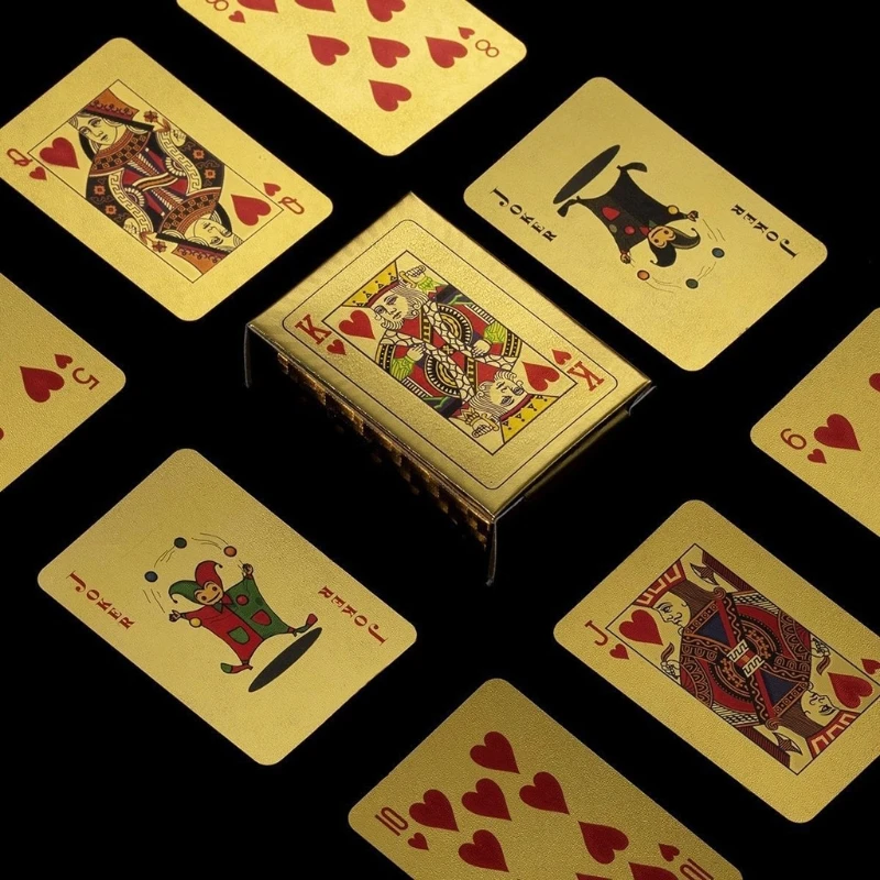 Golden Playing Cards Plastic Poker Game Deck Foil Pokers Pack Cards Waterproof Card Gift Collection Gambling Board Game
Golden Playing Cards Plastic Poker Game Deck Foil Pokers Pack Cards Waterproof Card Gift Collection Gambling Board Game