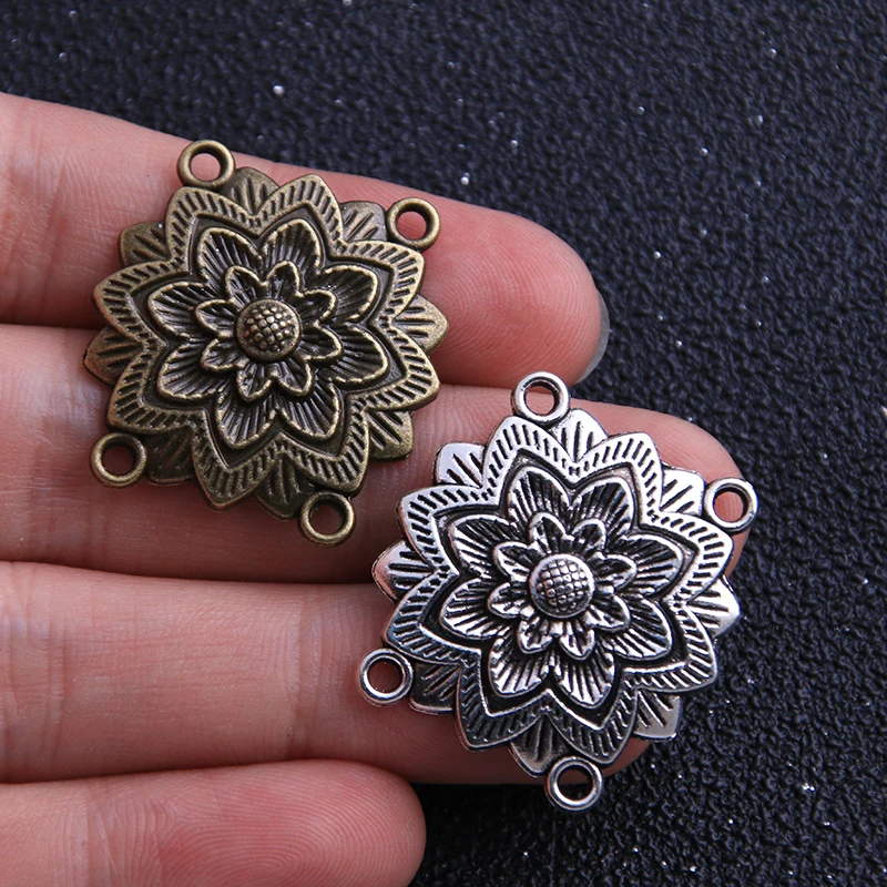6pcs 27*28mm Retro Two Color Zinc Alloy Flower Pendants Connectors Linker For DIY Charm Jewelry Accessorie
6pcs 27*28mm Retro Two Color Zinc Alloy Flower Pendants Connectors Linker For DIY Charm Jewelry Accessorie
