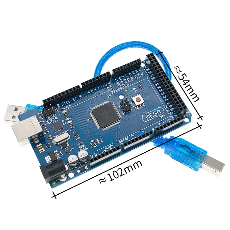 10 шт. Мега 2560 R3 Mega2560 REV3 ATmega2560 16AU ATMEGA16U2 MU плата + USB кабель совместим комплектов|usb