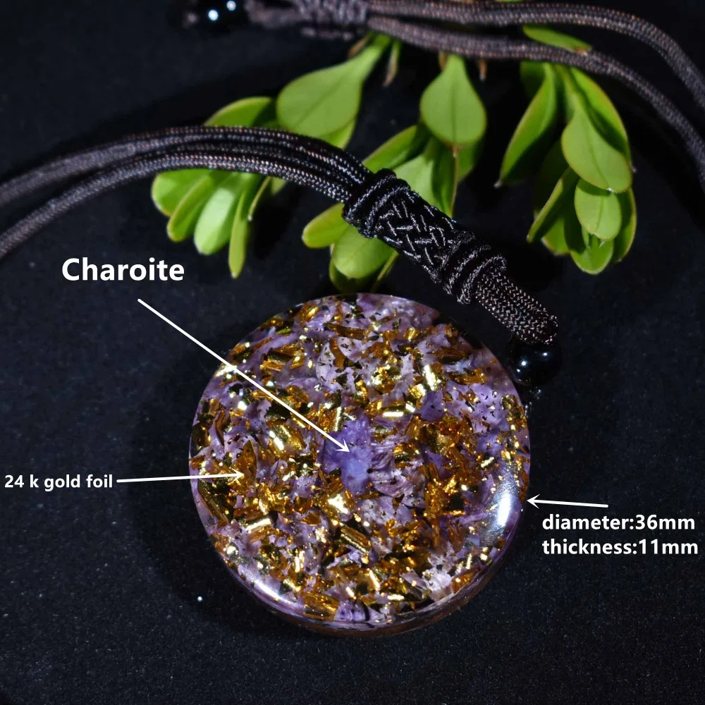 LOOKER Orgone Pendant Energy Crystal Charoite Meditation Props 24Kgold Pendant Christmas Gift
LOOKER Orgone Pendant Energy Crystal Charoite Meditation Props 24Kgold Pendant Christmas Gift