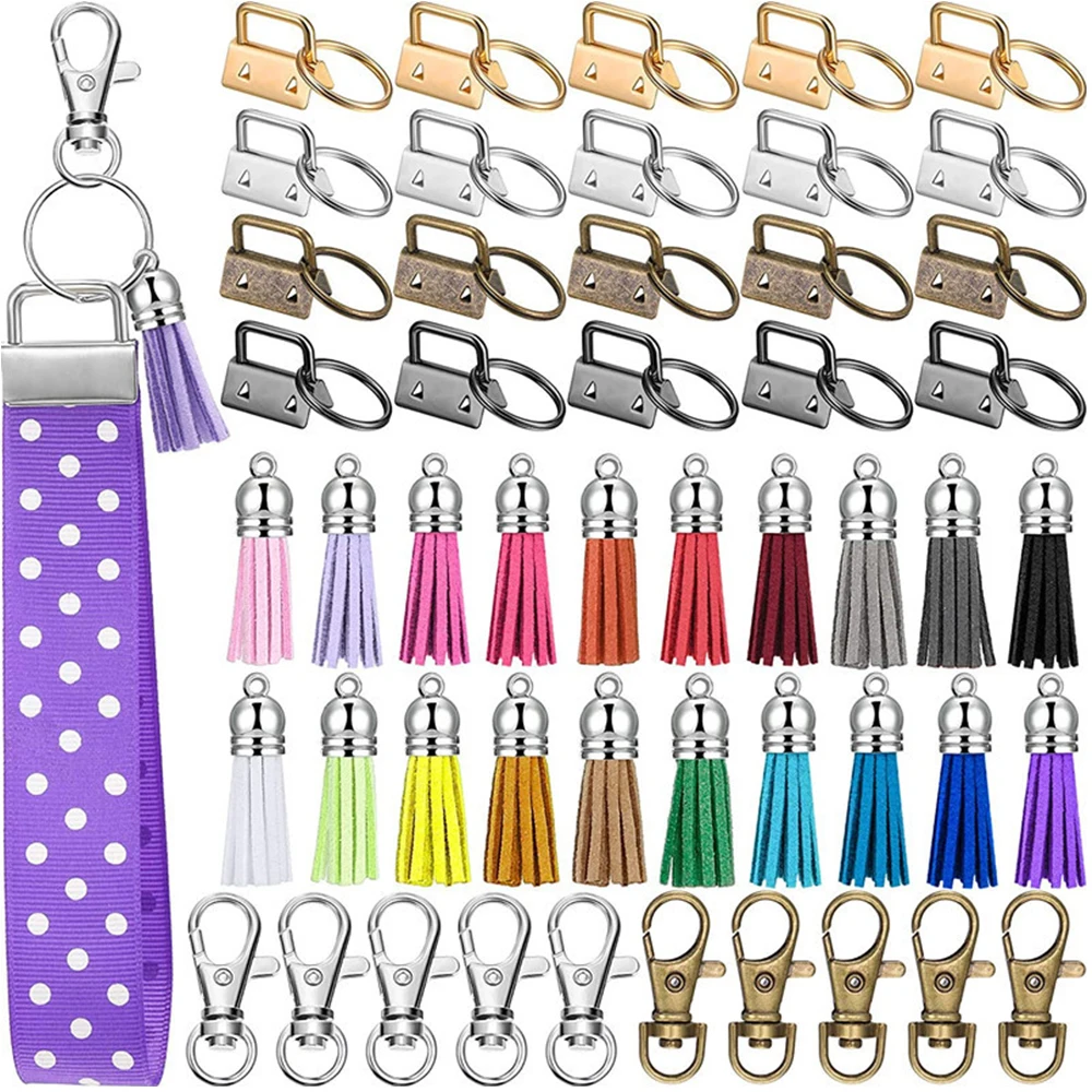 60 pcs keychains hardware set, leather key, lanyard tassel lobster clasp, dog clasp hook clasp DIY Keychain Crafting
60 pcs keychains hardware set, leather key, lanyard tassel lobster clasp, dog clasp hook clasp DIY Keychain Crafting