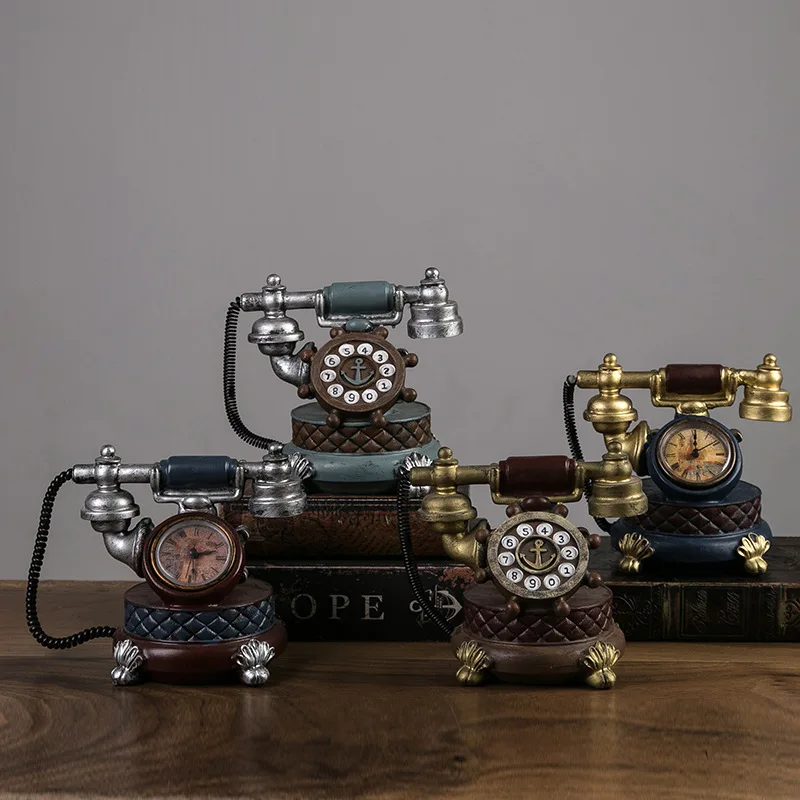 Nordic Retro Resin Telephone Model with Clock Statue Home Decoration Study Cafe Restaurant Clothing Store Sculpture Ornament
Nordic Retro Resin Telephone Model with Clock Statue Home Decoration Study Cafe Restaurant Clothing Store Sculpture Ornament