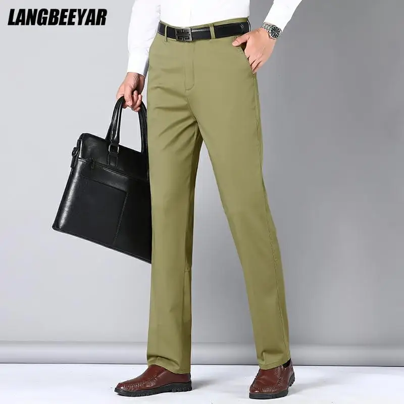 Top Quality Satin New Brand Casual Fashion Regular Fit Long Mens Pants Fashions Straight Business Autumn Trousers Men Clothing
Top Quality Satin New Brand Casual Fashion Regular Fit Long Mens Pants Fashions Straight Business Autumn Trousers Men Clothing