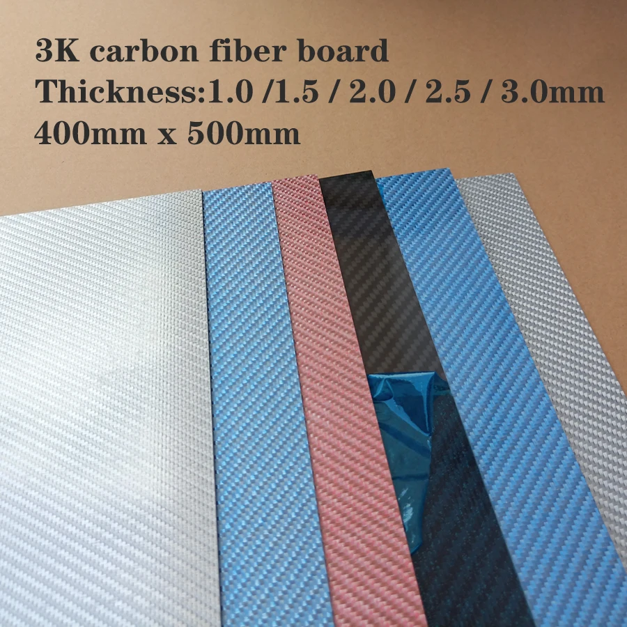 Multicolor carbon fiber plate Red Blue Silvery 400x500mm 3K carbon fiber composite board 1mm 2mm 3mm
Multicolor carbon fiber plate Red Blue Silvery 400x500mm 3K carbon fiber composite board 1mm 2mm 3mm