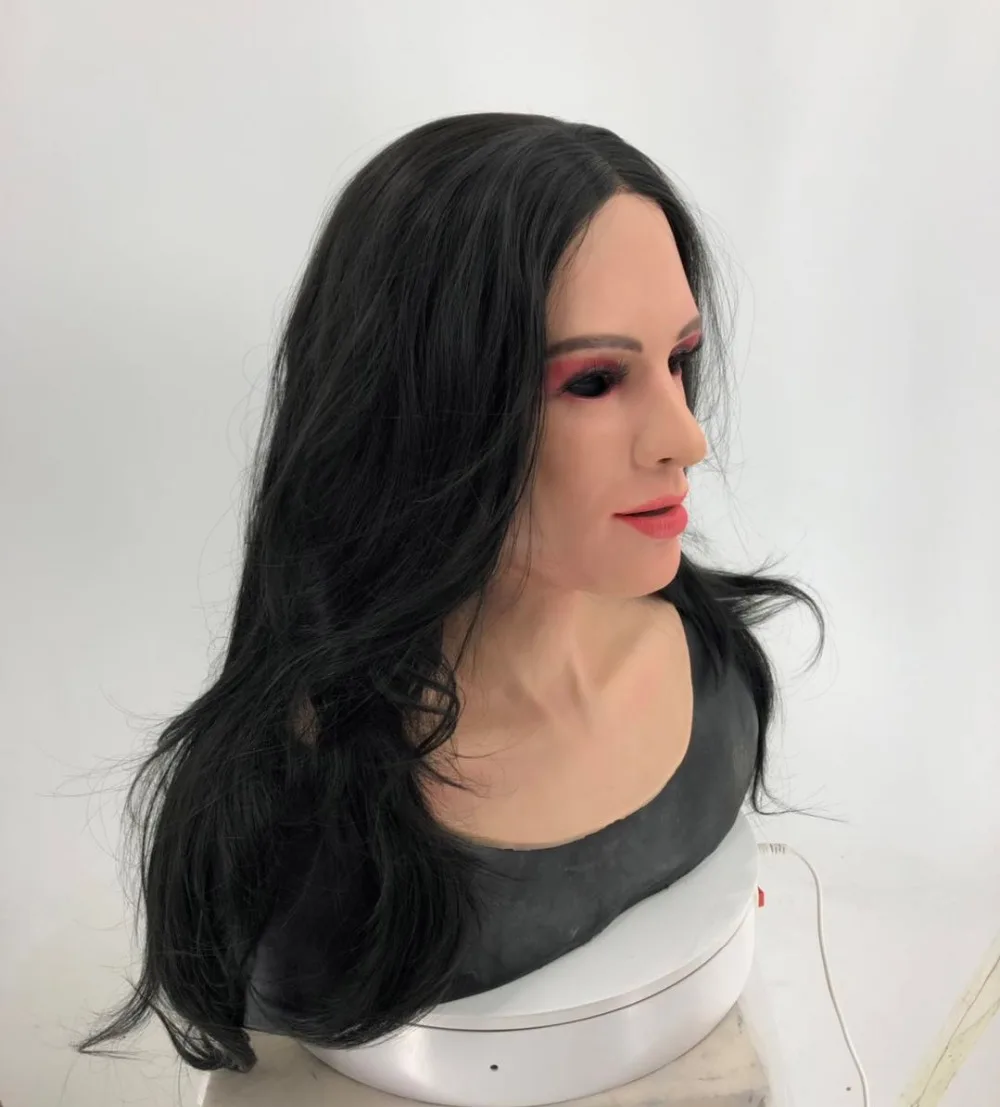 Disguise Crossdressing silicone female face realistic White Female Lady Doll Mask with Black Hair Wig
Disguise Crossdressing silicone female face realistic White Female Lady Doll Mask with Black Hair Wig