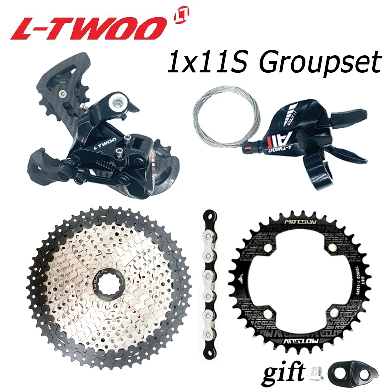 LTWOO AT 1X11S 11V Groupset 11 speed shift lever derailleur SUNSHINE cassette 46T 50T 52T KMC Chain 118L MOTSUV Chainring 32-38T
LTWOO AT 1X11S 11V Groupset 11 speed shift lever derailleur SUNSHINE cassette 46T 50T 52T KMC Chain 118L MOTSUV Chainring 32-38T