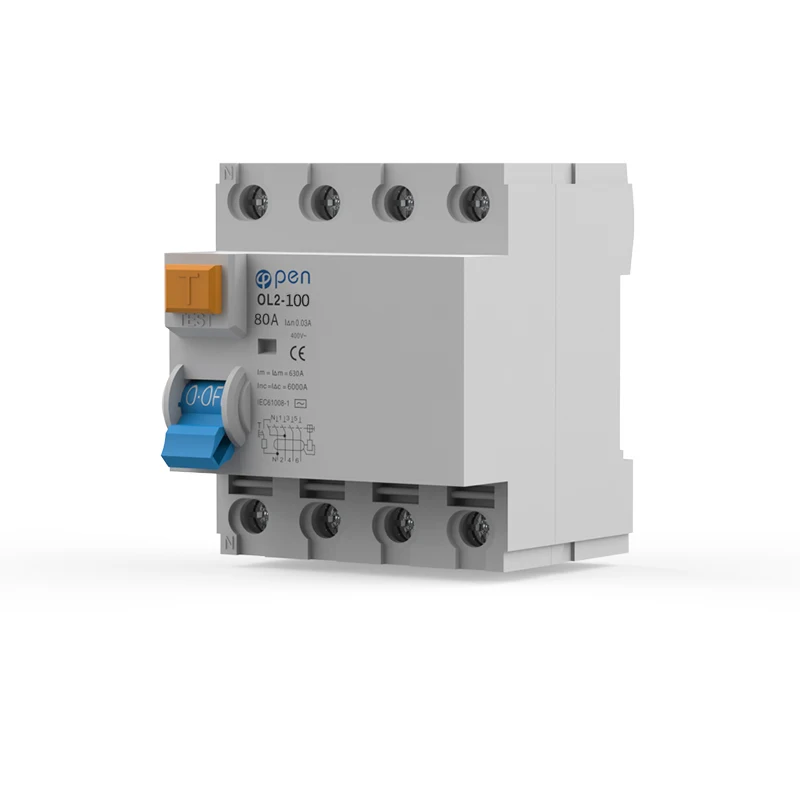 RCCB 4P 80A 300mA AC Type Residual Current Circuit Breaker for Leakage and Short Circuit Protection 
RCCB 4P 80A 300mA AC Type Residual Current Circuit Breaker for Leakage and Short Circuit Protection