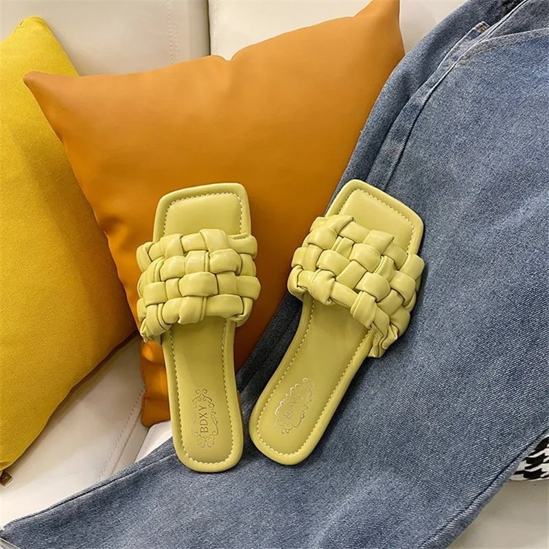 2021 Summer Beach Casual Slide Shoes Women Weave Slipper Square Toe Women Flat Slippers ladies Solid color All-match shoes
2021 Summer Beach Casual Slide Shoes Women Weave Slipper Square Toe Women Flat Slippers ladies Solid color All-match shoes