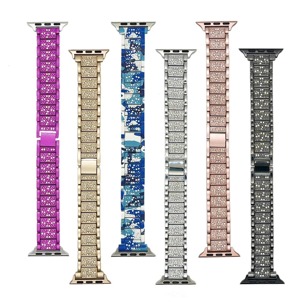 New Design For Apple Watch Band Strap Diamond Bling Rose Gold Silver Black Stainless Steel Watch Bracelets 38mm 40mm 42mm 44mm
New Design For Apple Watch Band Strap Diamond Bling Rose Gold Silver Black Stainless Steel Watch Bracelets 38mm 40mm 42mm 44mm