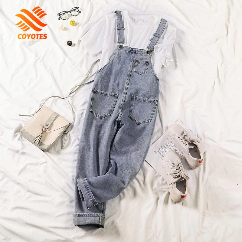 COYOTES Autumn Rompers Women Jeans Jumpsuit Large Size Loose Casual Denim Rompers Womens Jumpsuits Wide Leg Casual Denim Overall
COYOTES Autumn Rompers Women Jeans Jumpsuit Large Size Loose Casual Denim Rompers Womens Jumpsuits Wide Leg Casual Denim Overall