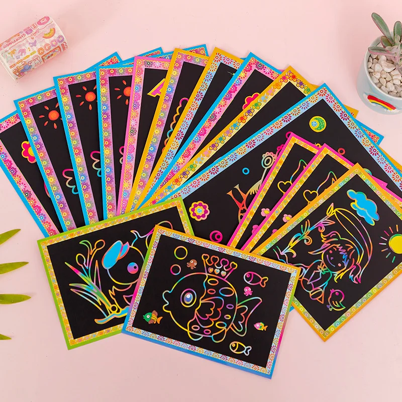 5pcs/lot Child Kids Magic Scratch Art Doodle Pad Painting Cards Toys Early Educational Learning Drawing Toys ZLL 
5pcs/lot Child Kids Magic Scratch Art Doodle Pad Painting Cards Toys Early Educational Learning Drawing Toys ZLL