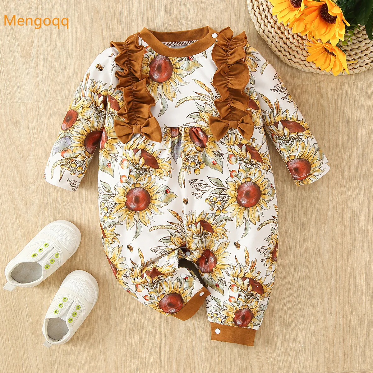 Kids Girls Spring Full Sleeve Ruched Flower Leopard Outfits Infant Casual Clothes Cotton Jumpsuits Baby Princess Romper 0-24M
Kids Girls Spring Full Sleeve Ruched Flower Leopard Outfits Infant Casual Clothes Cotton Jumpsuits Baby Princess Romper 0-24M