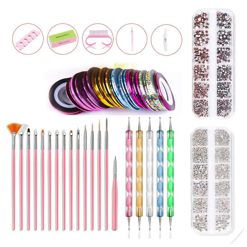 Nail Set kit Manicure Nail Art Brush White Sculpture Pen Rhinestones Sticker Foils Decoration Wheels Dotting Tools set Kit
Nail Set kit Manicure Nail Art Brush White Sculpture Pen Rhinestones Sticker Foils Decoration Wheels Dotting Tools set Kit