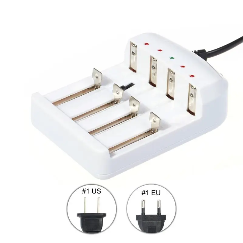 50pcs Universal Four 18650 Battery Charger EU Plug For CR123A 16340 14500 26650 Li-ion AA AAA C Rechargeable Battery
50pcs Universal Four 18650 Battery Charger EU Plug For CR123A 16340 14500 26650 Li-ion AA AAA C Rechargeable Battery