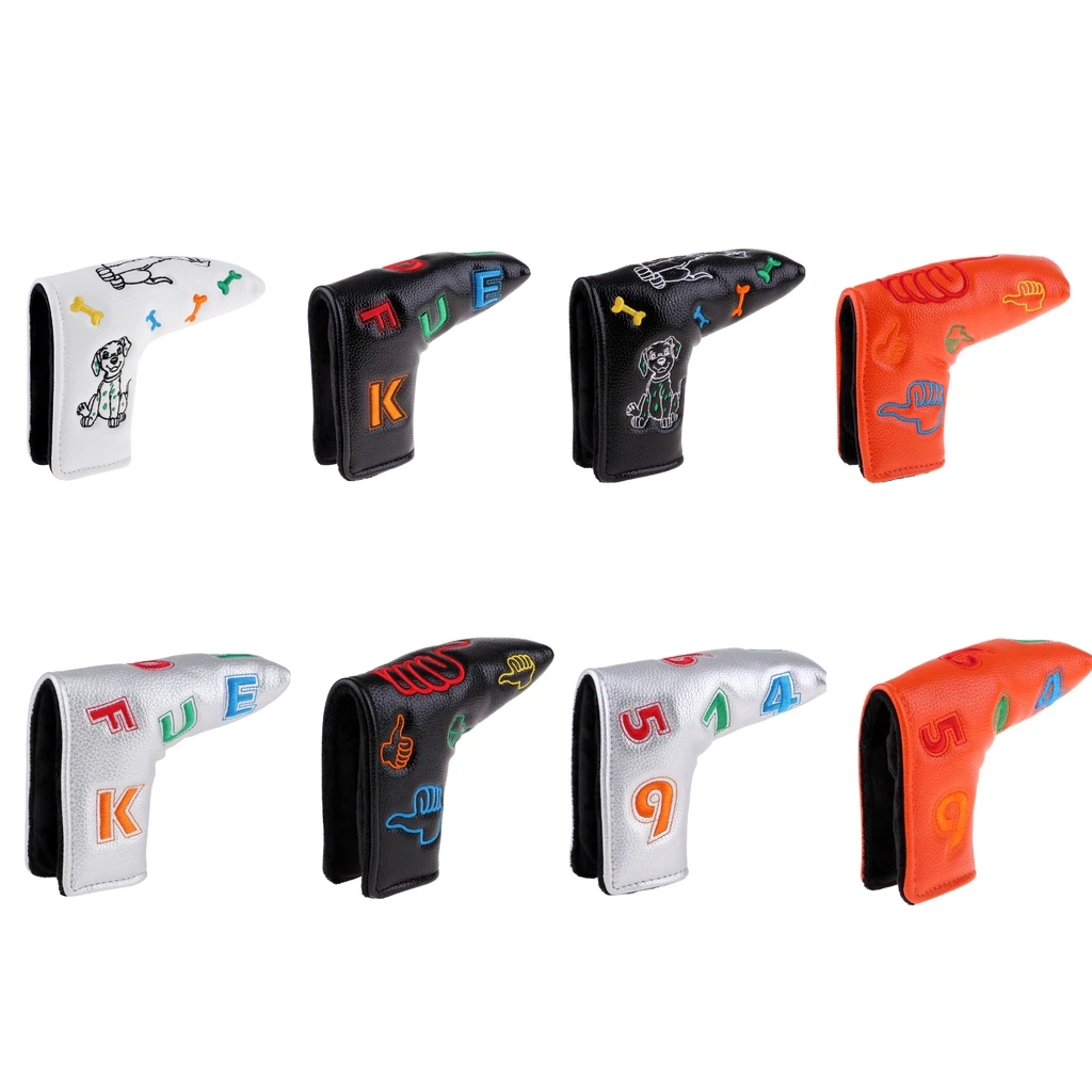 Premium Embroidered PU Leather Golf Putter Head Covers Headcover Universal Fits All Brands Blade
Premium Embroidered PU Leather Golf Putter Head Covers Headcover Universal Fits All Brands Blade