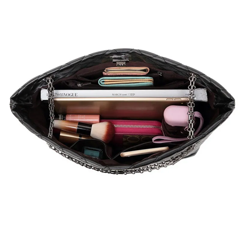 Luxury Brand Women Plaid Bags Large Tote Bag Female Handbags Designer Black Leather Big Crossbody Chain Messenger Bag Girl
Luxury Brand Women Plaid Bags Large Tote Bag Female Handbags Designer Black Leather Big Crossbody Chain Messenger Bag Girl