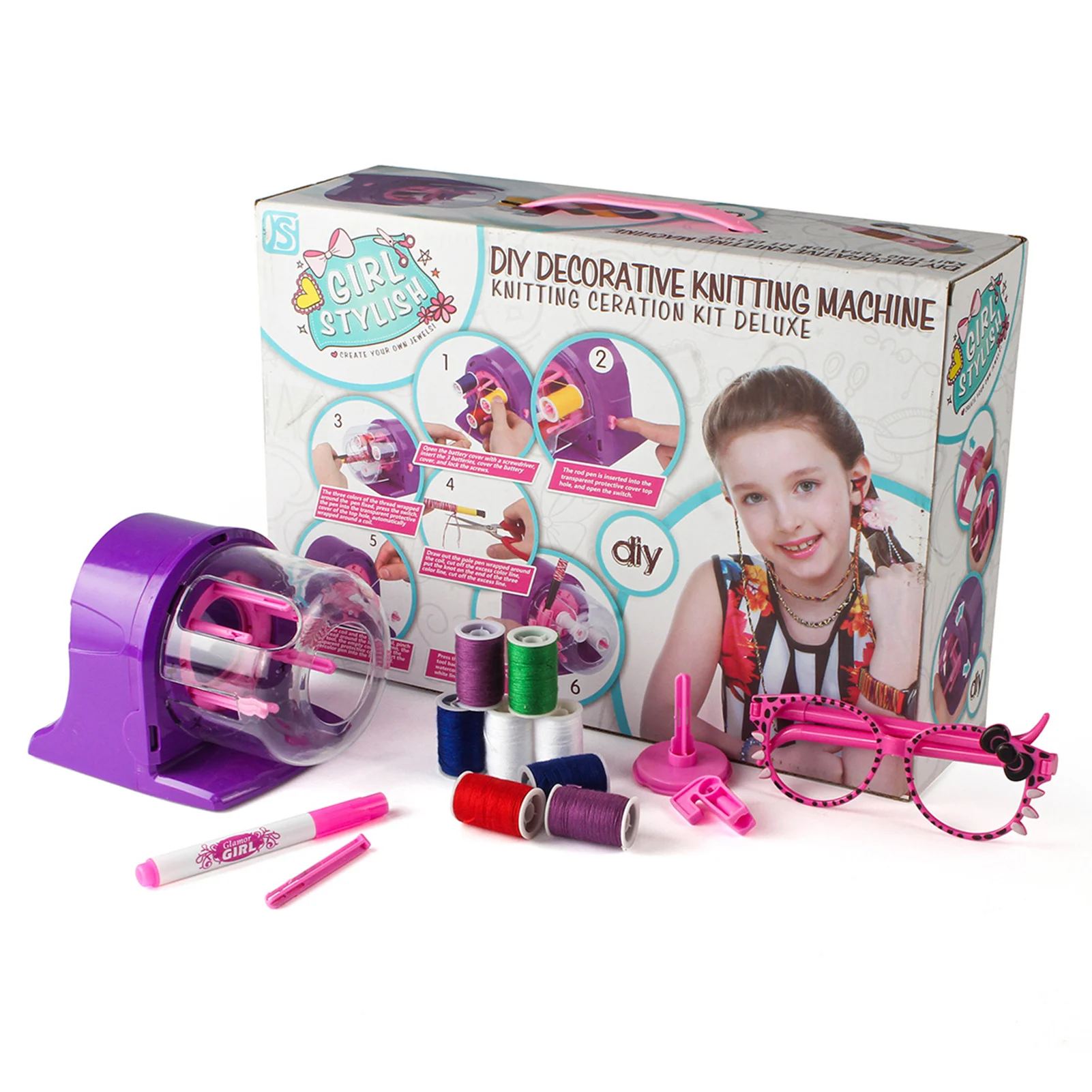 DIY Children Educational Braided Rope Electric Hand-made Toys For Girls Kids Knitting Learning Machine Toy Set
DIY Children Educational Braided Rope Electric Hand-made Toys For Girls Kids Knitting Learning Machine Toy Set