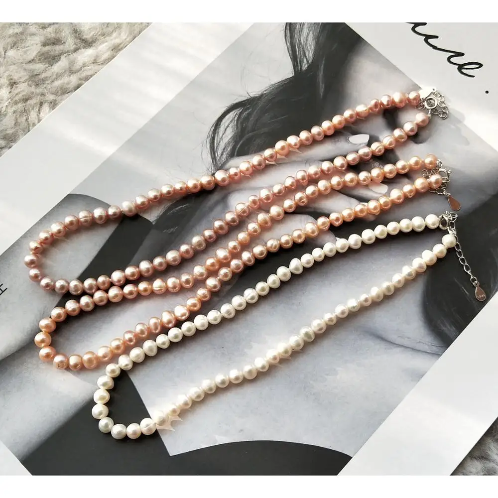 Lii Ji 6-7mm Natural Freshwater Pearl Choker Necklace 925 Sterling Silver Jewelry For Women Gift 2021 Trendy Fashion New Year
Lii Ji 6-7mm Natural Freshwater Pearl Choker Necklace 925 Sterling Silver Jewelry For Women Gift 2021 Trendy Fashion New Year