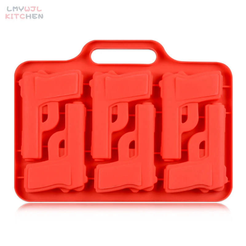 Creative 6-Hole Pistol Shape Silicone Mold Food Grade Silicone Cake Chocolate Ice Tray Baking Mold Cake Decoration Accessories
Creative 6-Hole Pistol Shape Silicone Mold Food Grade Silicone Cake Chocolate Ice Tray Baking Mold Cake Decoration Accessories