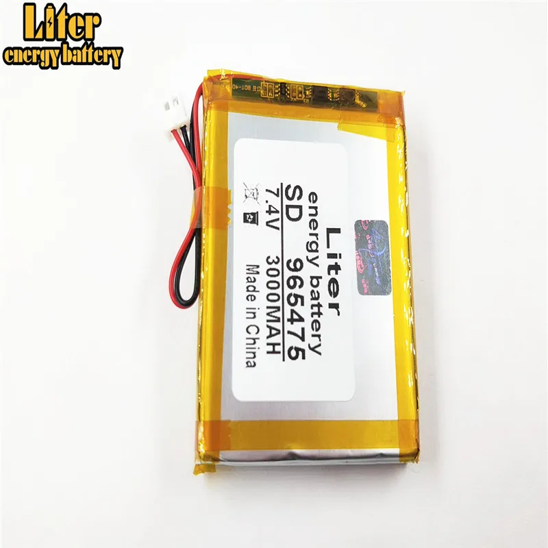 XH2.5-2P connector 7.4V 3000mAh 965475 Li-polymer battery for tablet pc cell DVD phone POWER BANK Android Phone satellite finder
XH2.5-2P connector 7.4V 3000mAh 965475 Li-polymer battery for tablet pc cell DVD phone POWER BANK Android Phone satellite finder