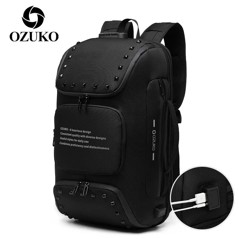 OZUKO Men's Anti Theft Backpack USB Charging Travel Laptop Bagpack Male Multifunction Bags with Shoe Pouch Waterproof Backpacks
OZUKO Men's Anti Theft Backpack USB Charging Travel Laptop Bagpack Male Multifunction Bags with Shoe Pouch Waterproof Backpacks