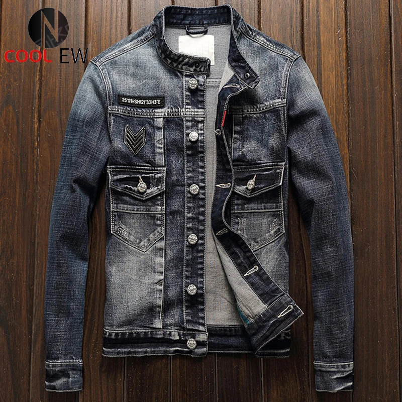 2018 Autumn Spring Locomotive Denim Jacket Male European American Designer Slim Fit Elastic Mens Jeans Jacket Biker Style A212
2018 Autumn Spring Locomotive Denim Jacket Male European American Designer Slim Fit Elastic Mens Jeans Jacket Biker Style A212