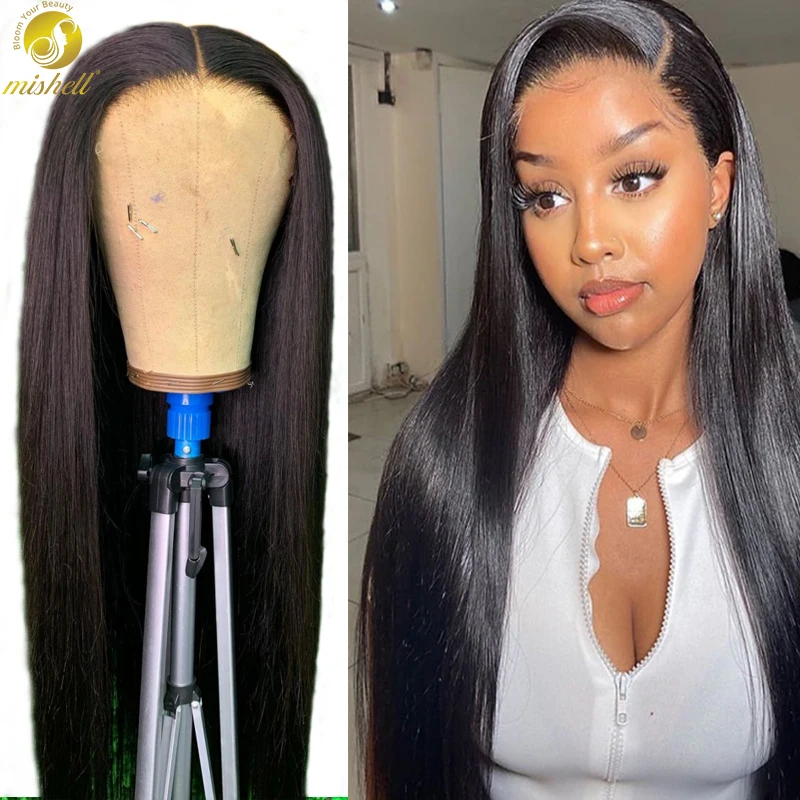 Mishell 180 Density Straight Lace Front Human Hair Wig Natural Hairline Glueless Frontal Lace Wig Pre Plucked Baby Hair
Mishell 180 Density Straight Lace Front Human Hair Wig Natural Hairline Glueless Frontal Lace Wig Pre Plucked Baby Hair