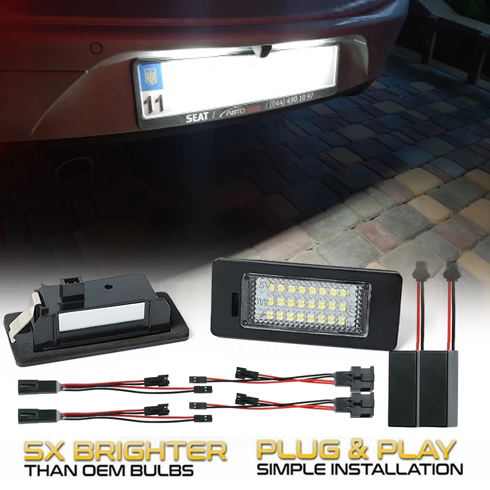 2Pcs LED License Plate Light Number Lamps For VW Jetta MK6 MK7 Touareg Mk2 Tiguan T6 Sharan Multivan Tiguan Touran Caddy T-Cross 
2Pcs LED License Plate Light Number Lamps For VW Jetta MK6 MK7 Touareg Mk2 Tiguan T6 Sharan Multivan Tiguan Touran Caddy T-Cross