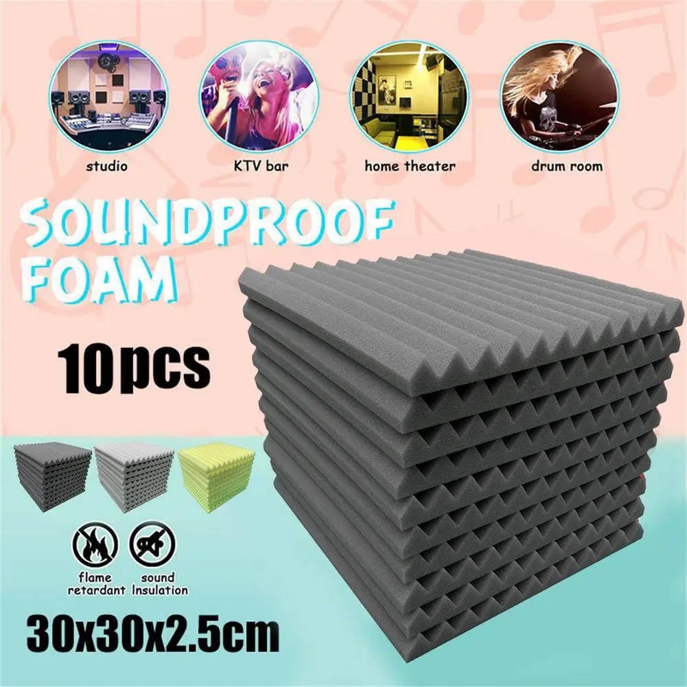 10 PCS Recording Studio Sound Insulation Sponge Family Party KTV Soundproof Sponge Foam Noise Reduction Sponge 3D Wall Sticker
10 PCS Recording Studio Sound Insulation Sponge Family Party KTV Soundproof Sponge Foam Noise Reduction Sponge 3D Wall Sticker