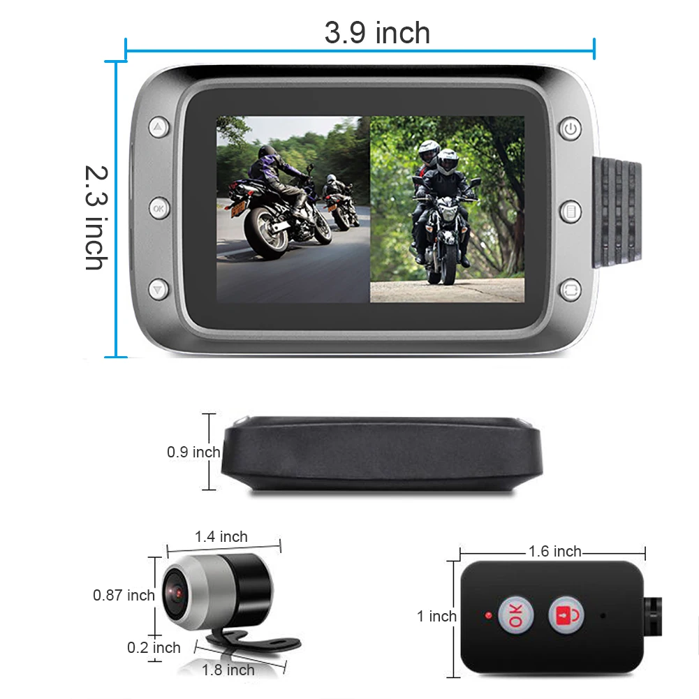 Motorcycle MOGOI Dash Cam GPS 1080p 3.0" LCD Screen Waterproof 140 Degree Angle Dual Lens Video Recorder Night Vision Recorder
Motorcycle MOGOI Dash Cam GPS 1080p 3.0" LCD Screen Waterproof 140 Degree Angle Dual Lens Video Recorder Night Vision Recorder