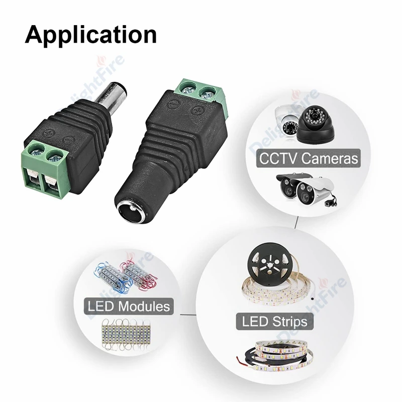 300pcs DC Connector 12V LED DC Power Connector 5.5*2.1mm Jack Power Adapter Plug Socket Female Male Connectors For CCTV Camera
300pcs DC Connector 12V LED DC Power Connector 5.5*2.1mm Jack Power Adapter Plug Socket Female Male Connectors For CCTV Camera