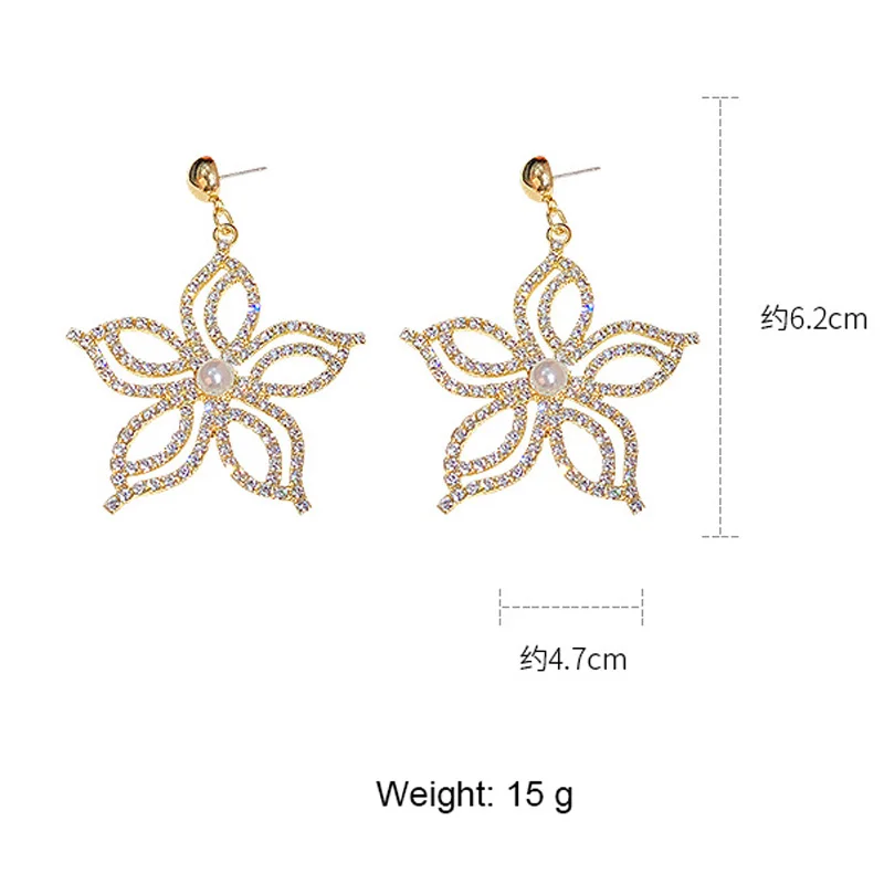 USTAR Bling Crystal Flower Earrings for Women Female Full Rhinestone Gold color Pearl Dangle Earrings Fashion Party Jewelry Gift
USTAR Bling Crystal Flower Earrings for Women Female Full Rhinestone Gold color Pearl Dangle Earrings Fashion Party Jewelry Gift