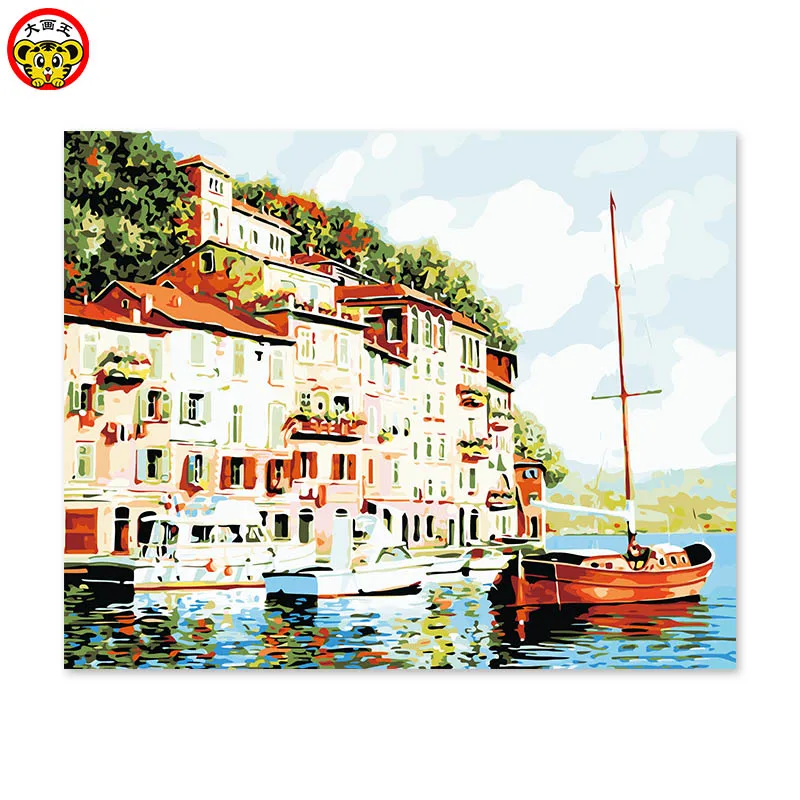 Paint by Number Digital Painting Riverside Town Scenery Building Decoration Blue Sky Co One Piece Classic Propylene 40*50cm
Paint by Number Digital Painting Riverside Town Scenery Building Decoration Blue Sky Co One Piece Classic Propylene 40*50cm