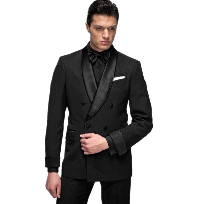 Handsome Double-Breasted Groomsmen Shawl Lapel Groom Tuxedos Wedding Dress Men Suits Blazer Prom Dinner (Jacket+Pants+Tie) K387
Handsome Double-Breasted Groomsmen Shawl Lapel Groom Tuxedos Wedding Dress Men Suits Blazer Prom Dinner (Jacket+Pants+Tie) K387
