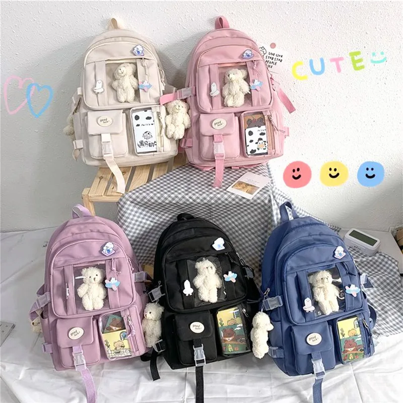 Cute Girls Backpack Women Large Capacity Ins Simple School Bags For Teens Female Korean Harajuku School Student Bookbag Ladies
Cute Girls Backpack Women Large Capacity Ins Simple School Bags For Teens Female Korean Harajuku School Student Bookbag Ladies