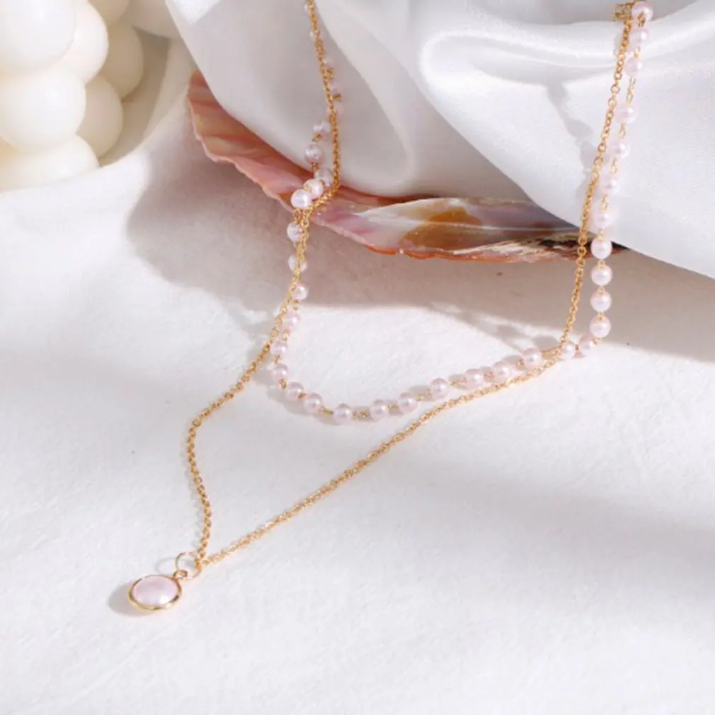 Double Pearl Pendant Necklace Trendy All-match Style Simple Clavicle Chain Gold Clavicle Chain Accessories Fashion Party Jewelry
Double Pearl Pendant Necklace Trendy All-match Style Simple Clavicle Chain Gold Clavicle Chain Accessories Fashion Party Jewelry