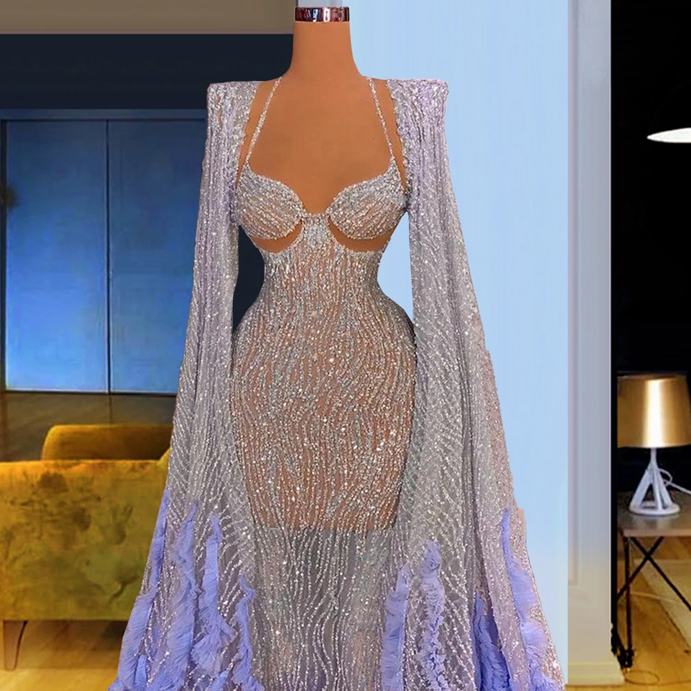 Semi-see though Halter Middle East Evening Dress With Shoulder Train Feathers Dubai Red Carpet Gowns Sexy vestidos de fiesta
Semi-see though Halter Middle East Evening Dress With Shoulder Train Feathers Dubai Red Carpet Gowns Sexy vestidos de fiesta