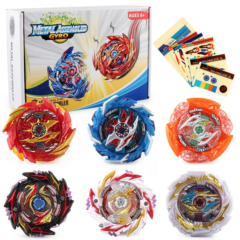 6pcs Bayblade BurstMetal Spinning Top Booster Gyroscope Toy Set With 2pcs Launchers Combination Fighting Toys Spinning Top
6pcs Bayblade BurstMetal Spinning Top Booster Gyroscope Toy Set With 2pcs Launchers Combination Fighting Toys Spinning Top