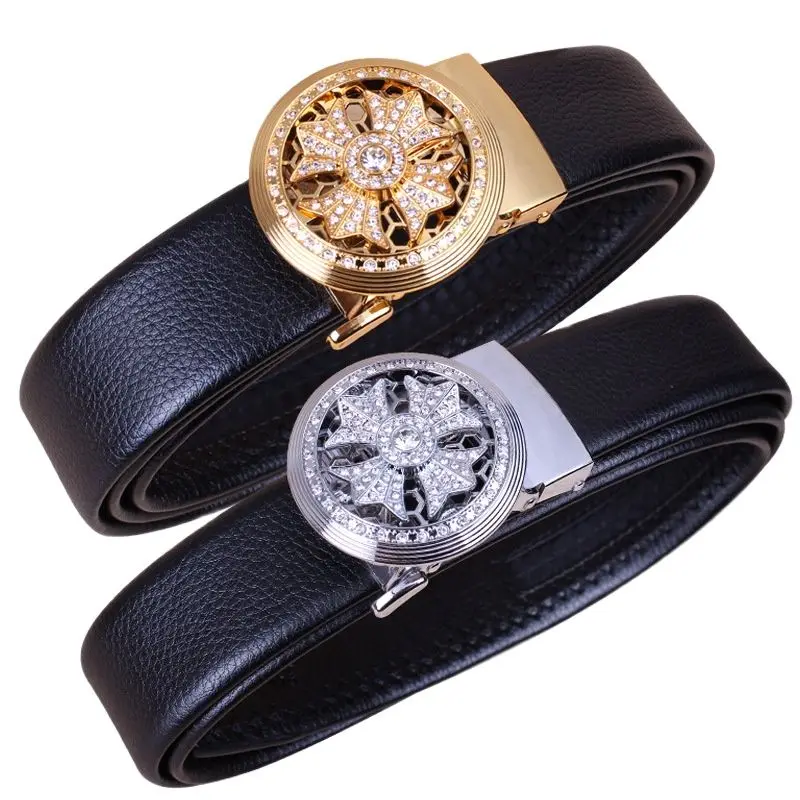 Belt for Men Leather Belts Lucky Rotatable Automatic Buckle Luxurious Business Fashion High Quality Classic Golden Silver Black
Belt for Men Leather Belts Lucky Rotatable Automatic Buckle Luxurious Business Fashion High Quality Classic Golden Silver Black