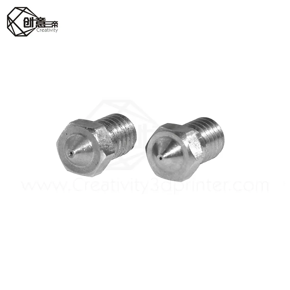 Creativity 5pcs V5 V6 Nozzle 0.2 0.3 0.4 0.5 0.6 0.8 1.0 mm Part Copper 1.75/3.0MM Filament M6 Threaded Brass 3D Printers Parts
Creativity 5pcs V5 V6 Nozzle 0.2 0.3 0.4 0.5 0.6 0.8 1.0 mm Part Copper 1.75/3.0MM Filament M6 Threaded Brass 3D Printers Parts