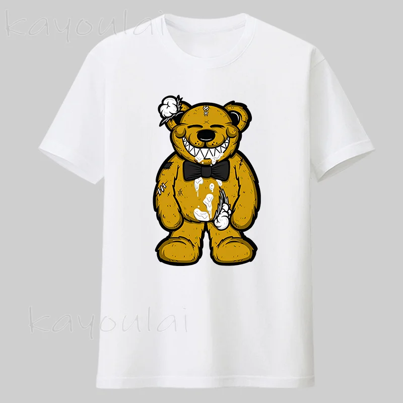 High Quality Cartoon Cool Men's T-shirts Teddy Bear Smile Harajuku Graphic Tshirts Casual Short-Sleeved Loose Oversized T-Shirt
High Quality Cartoon Cool Men's T-shirts Teddy Bear Smile Harajuku Graphic Tshirts Casual Short-Sleeved Loose Oversized T-Shirt
