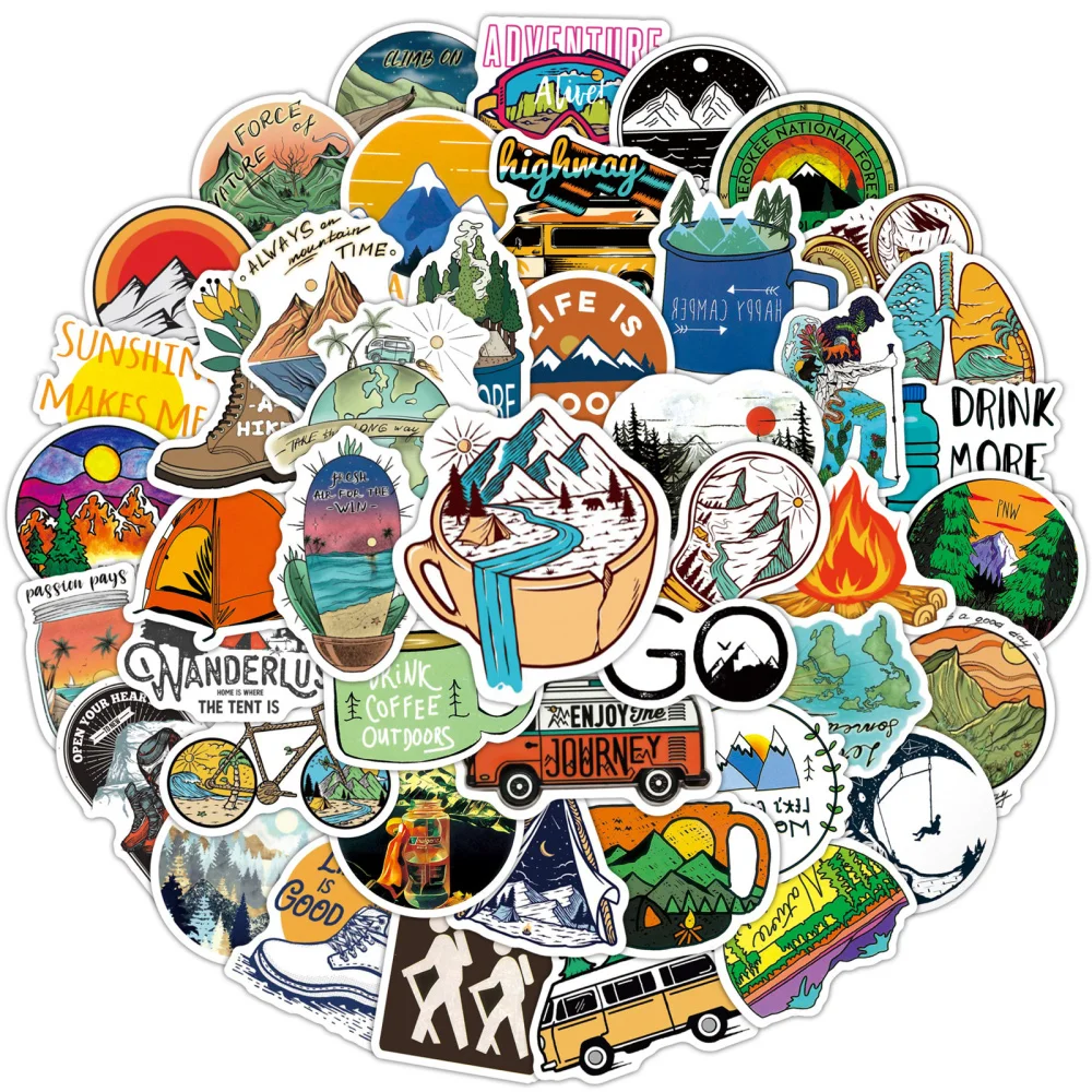 10/30/50pcs Hiking Camping Outdoor Stickers DIY Water Bottle Phone Laptop Guitar Luggage Waterproof Graffiti Sticker Decal
10/30/50pcs Hiking Camping Outdoor Stickers DIY Water Bottle Phone Laptop Guitar Luggage Waterproof Graffiti Sticker Decal