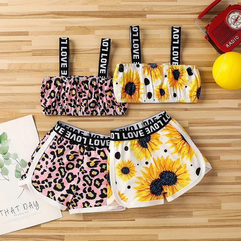 6M-4Y Infant Summer Outfits 2Pcs Baby Girls Sunflower Leopard Letter Print Tanks Camisole Tops Shorts Clothing Set Kids Toddler
6M-4Y Infant Summer Outfits 2Pcs Baby Girls Sunflower Leopard Letter Print Tanks Camisole Tops Shorts Clothing Set Kids Toddler