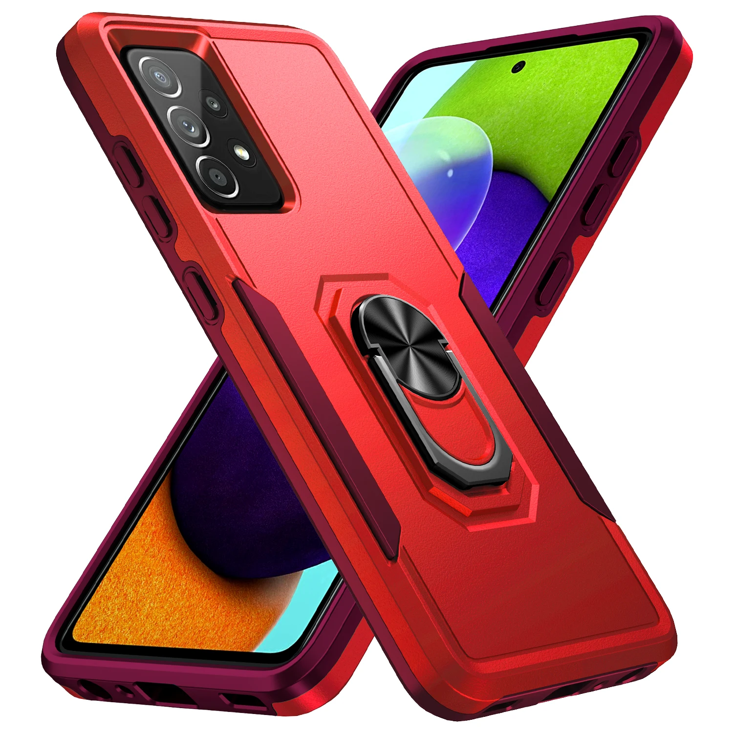For Samsung Galaxy A20 A30 A32 A52 A22 A21S A42 A72 A12 S10 S21 Case Armor Hybrid Hard PC Rubber Magnetic Ring Anti-fall Cover
For Samsung Galaxy A20 A30 A32 A52 A22 A21S A42 A72 A12 S10 S21 Case Armor Hybrid Hard PC Rubber Magnetic Ring Anti-fall Cover