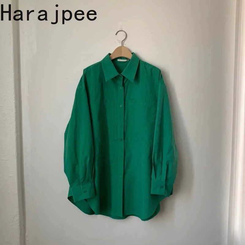 Женская блузка Harajpee в Корейском стиле, однотонная однобортная свободная универсальная рубашка в стиле ретро с длинным рукавом, Новинка для ...
Женская блузка Harajpee в Корейском стиле, однотонная однобортная свободная универсальная рубашка в стиле ретро с длинным рукавом, Новинка для ...