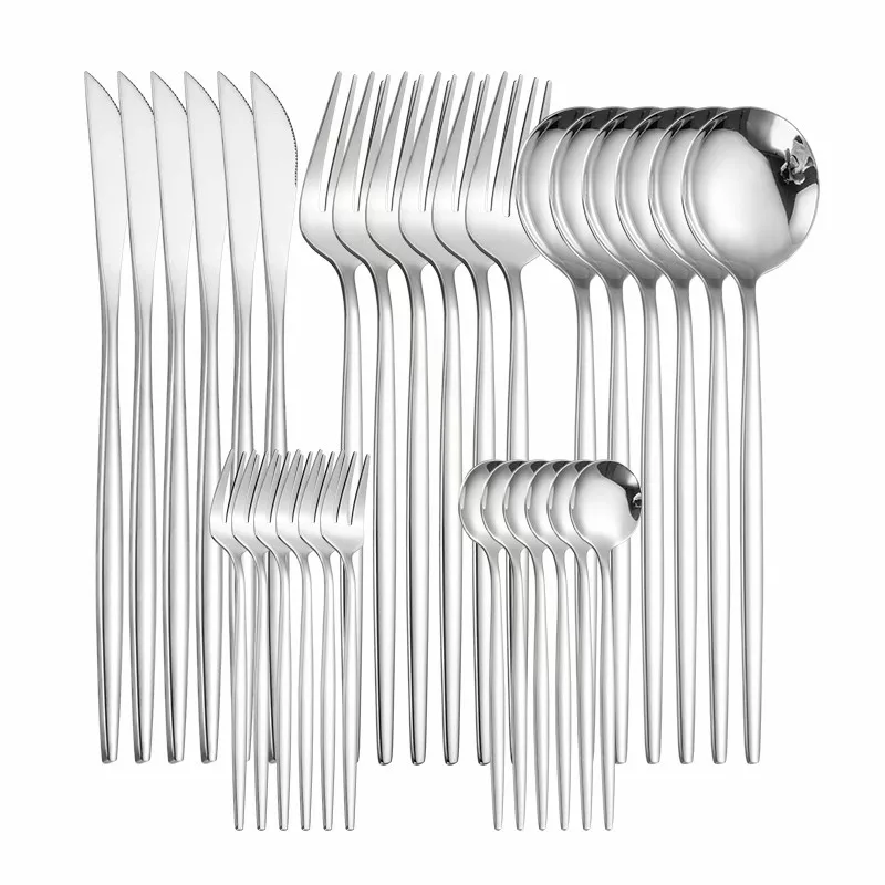 30Pcs Silverware Tableware Kitchen Stainless Steel Cutlery Set Luxury Dinnerware Set High Quality Complete Dinner Set Flatware
30Pcs Silverware Tableware Kitchen Stainless Steel Cutlery Set Luxury Dinnerware Set High Quality Complete Dinner Set Flatware