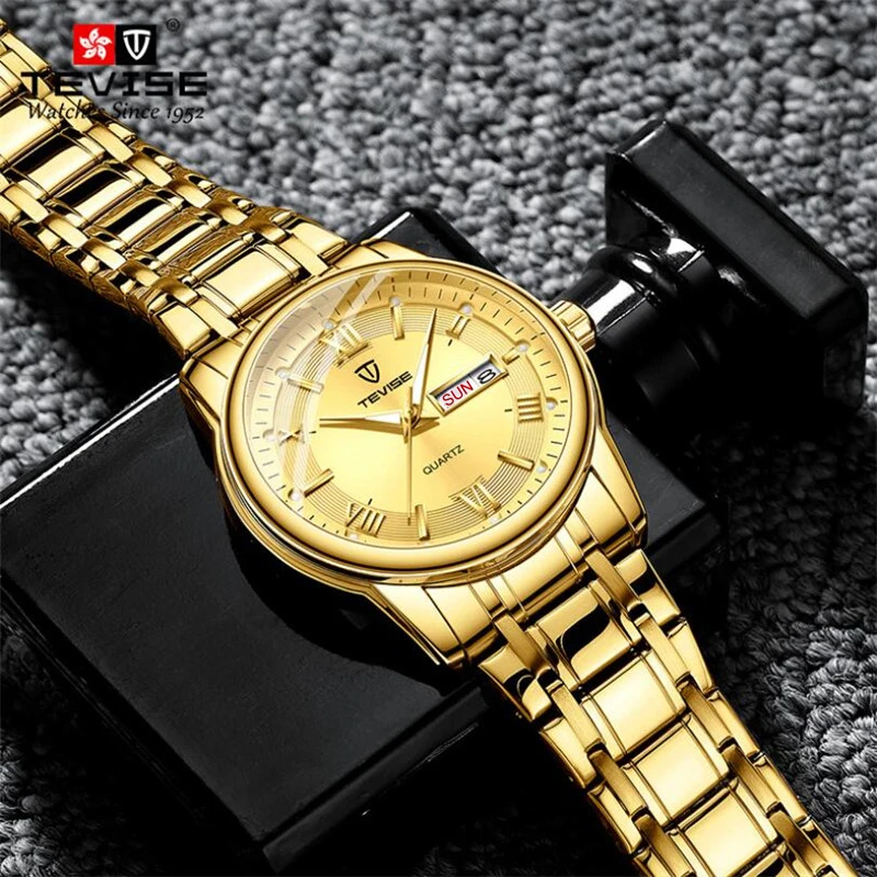 TEVISE Mens Watches Top Brand Luxury Waterproof Date Quartz Watch Man Gold Business Wrist Watch Men Waterproof Clock NEW 2021
TEVISE Mens Watches Top Brand Luxury Waterproof Date Quartz Watch Man Gold Business Wrist Watch Men Waterproof Clock NEW 2021